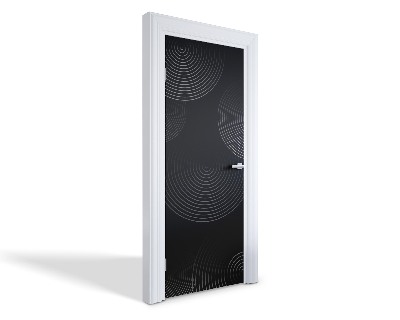 Naklejka na drzwi samoprzylepna Czarne kręgi