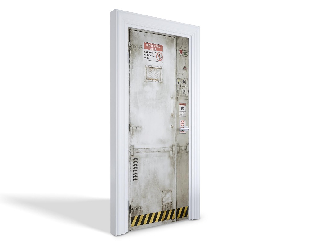 Naklejka na drzwi samoprzylepna Strefa zamknięta