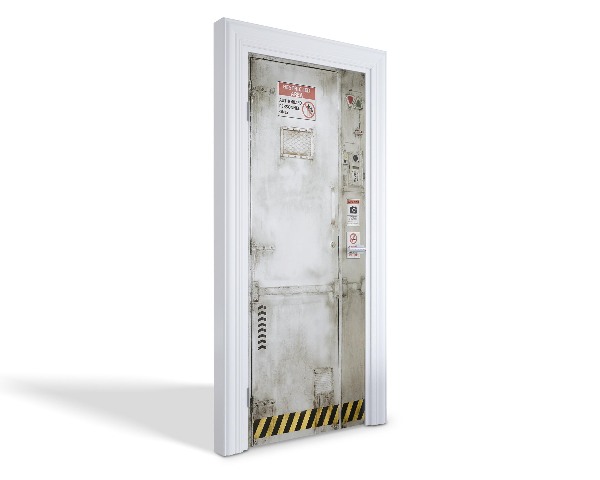 Naklejka na drzwi samoprzylepna Strefa zamknięta