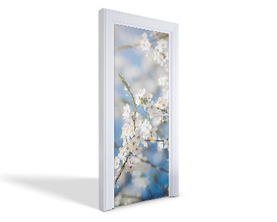 Naklejka na drzwi samoprzylepna Kwitnące gałązki