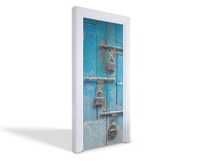 Naklejka na drzwi samoprzylepna Zabezpieczone drzwi