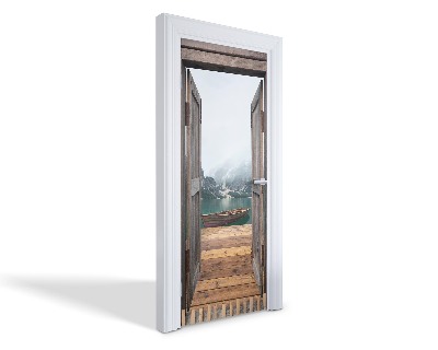 Naklejka na drzwi samoprzylepna Górskie jezioro