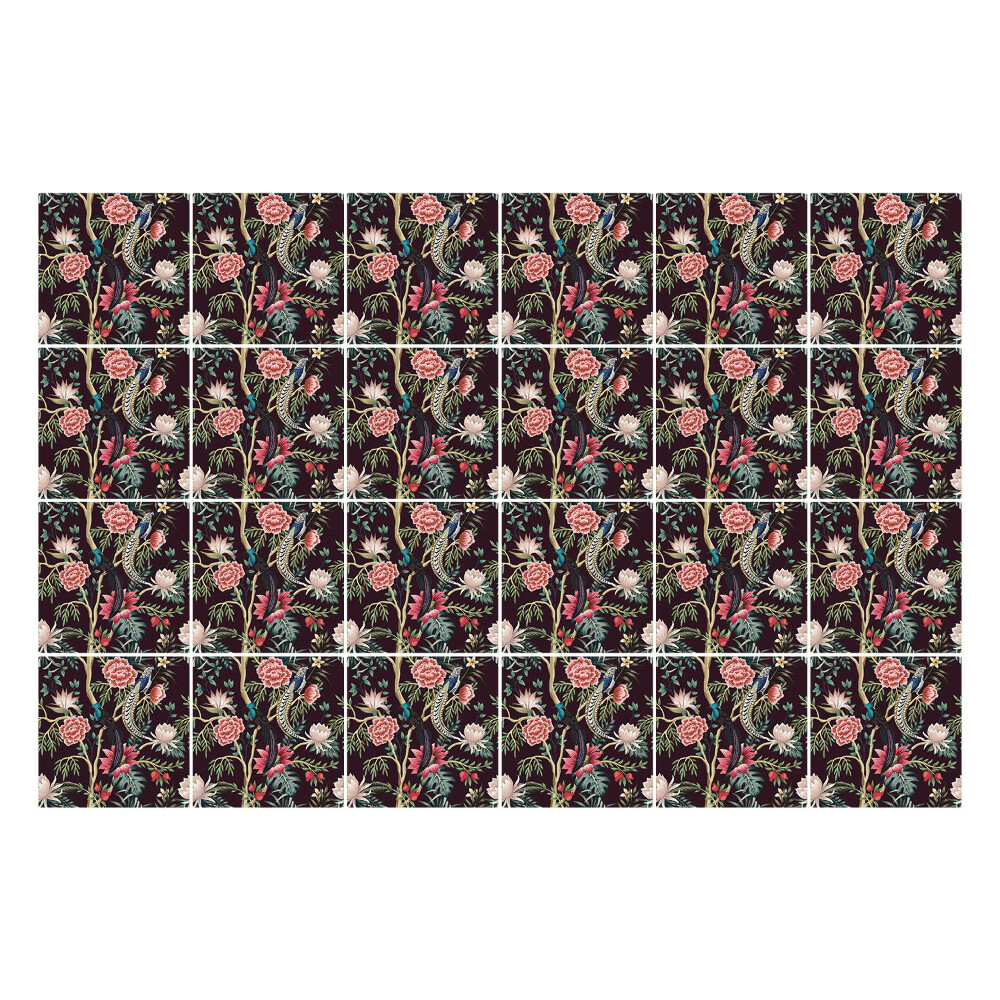 Okleina na płytki Kwiatowy motyw w pionie