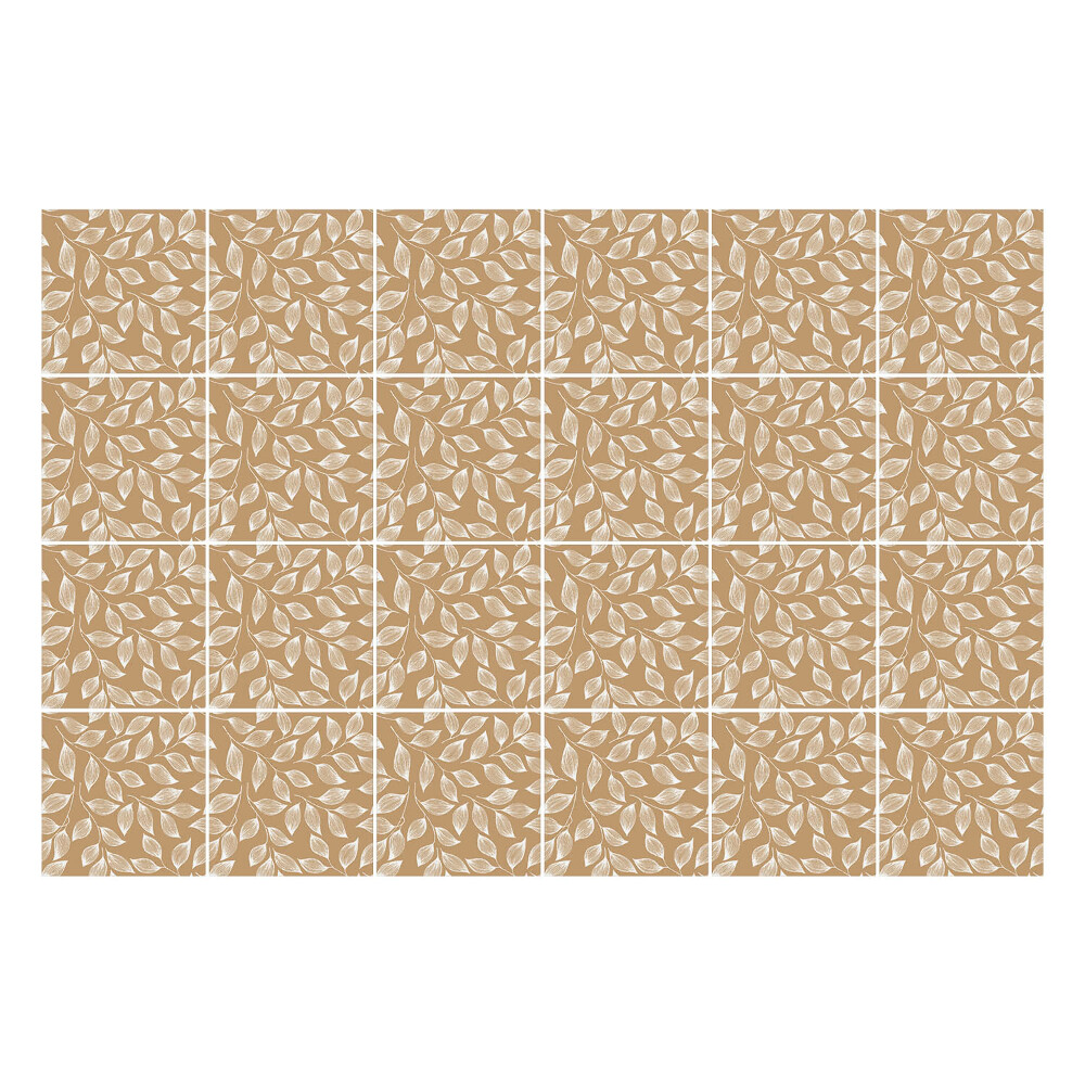 Okleina na płytki Liście w delikatnym układzie