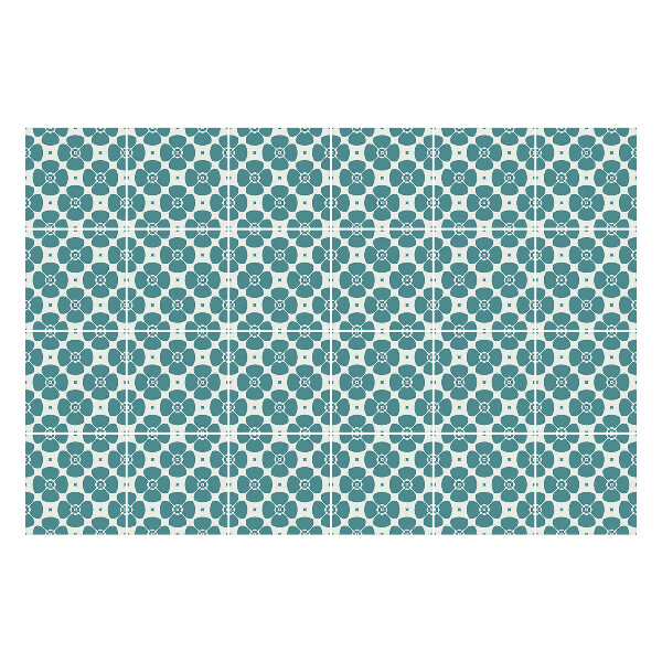 Naklejki na kafelki do kuchni Geometryczne kwiaty w siatce