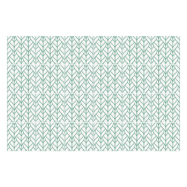 Okleina na płytki Liście w regularnym układzie