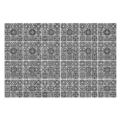 Naklejki samoprzylepne na kafelki Geometryczne motywy w kratkę