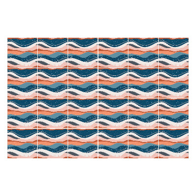 Okleina na płytki Fale w pastelowych tonach