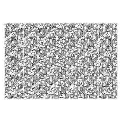 Naklejki na kafelki do kuchni Twarze w powtarzającym się układzie