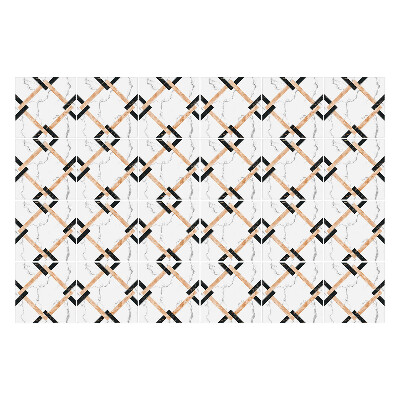 Naklejki na kafelki do kuchni Geometryczne romby w siatce