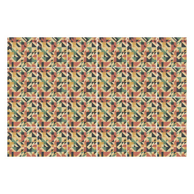 Naklejki samoprzylepne na kafelki Vintage wzór geometryczny
