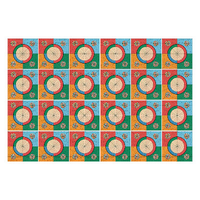 Naklejki samoprzylepne na kafelki Kolorowe retro płytki