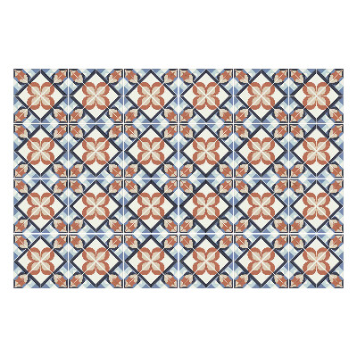 Okleina na płytki Kwiatowe motywy w rombach