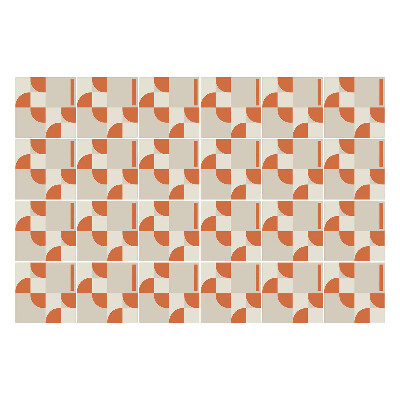 Naklejki samoprzylepne na kafelki Geometria z łukami i liniami