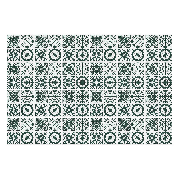 Naklejki samoprzylepne na kafelki Geometryczne kwiaty i koła