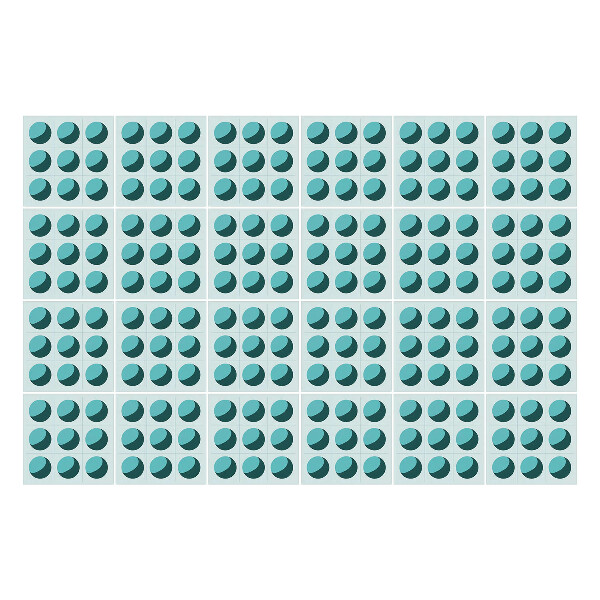 Naklejki na kafelki do kuchni Symetryczne elipsy w siatce