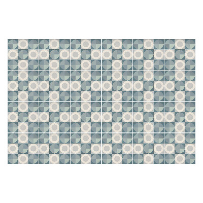 Naklejki samoprzylepne na kafelki Geometryczne okręgi w siatce