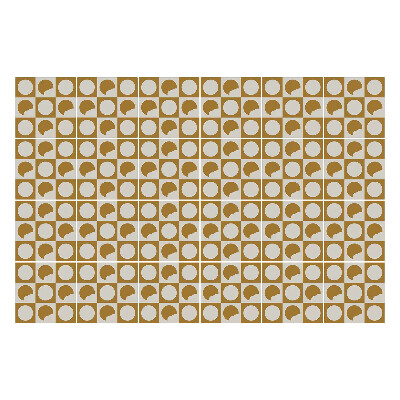 Okleina na płytki Abstrakcyjne okręgi i liście