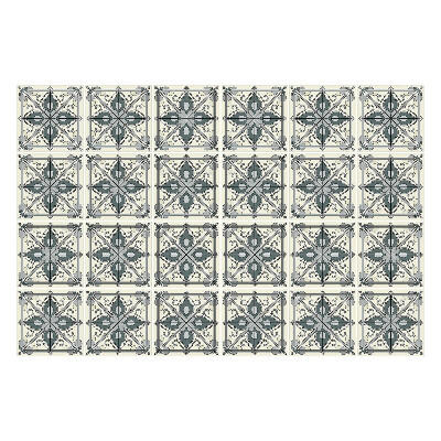 Okleina na płytki Kwiatowe ornamenty w siatce