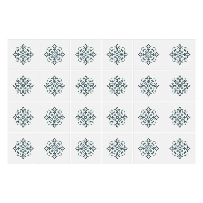 Naklejki na kafelki do kuchni Kwiatowy motyw w siatce