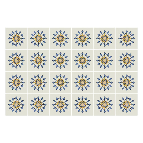 Naklejki samoprzylepne na kafelki Kwiatowe motywy