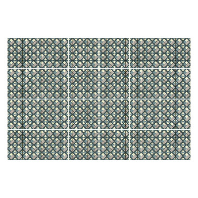 Naklejki samoprzylepne na kafelki Geometryczne romby i liście