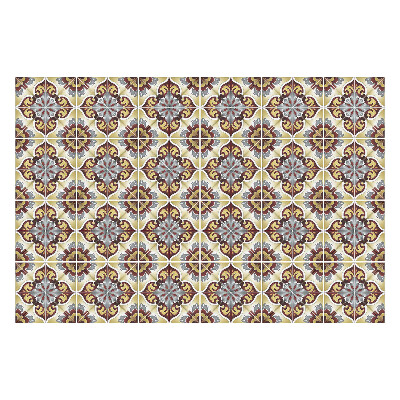 Naklejki na kafelki do kuchni Kwiatowy motyw z ornamentami