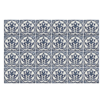 Naklejki na kafelki do kuchni Płytki z kwiatami