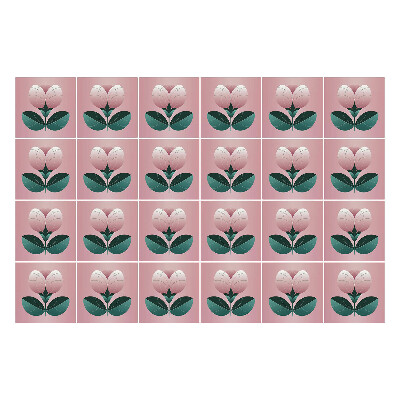 Naklejki na kafelki do kuchni Ilustracje kwiatów