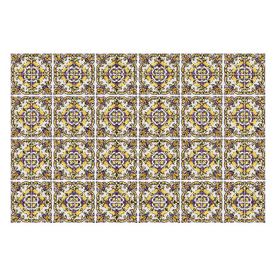 Naklejki samoprzylepne na kafelki Kwiatowe ornamenty w siatce