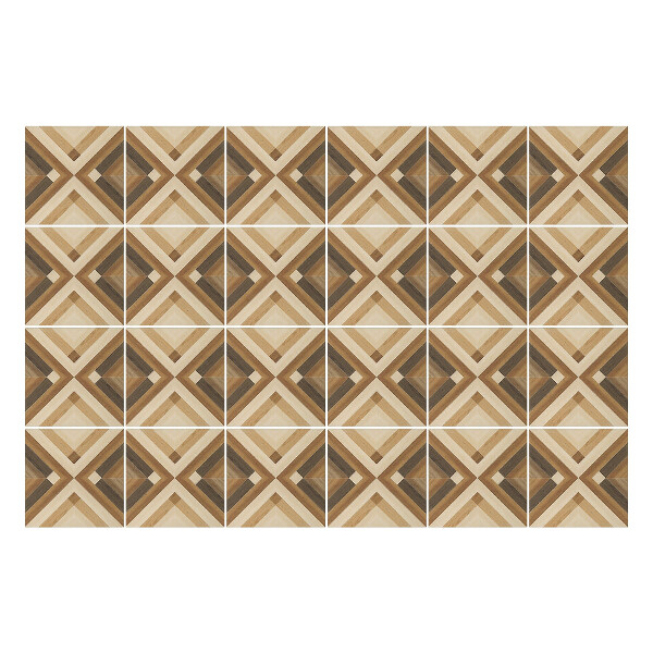 Naklejki samoprzylepne na kafelki Drewniane romby w układzie