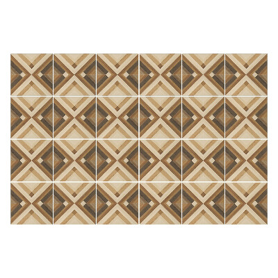 Naklejki samoprzylepne na kafelki Drewniane romby w układzie