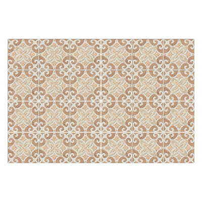 Naklejki samoprzylepne na kafelki Kwiatowe ornamenty z falami