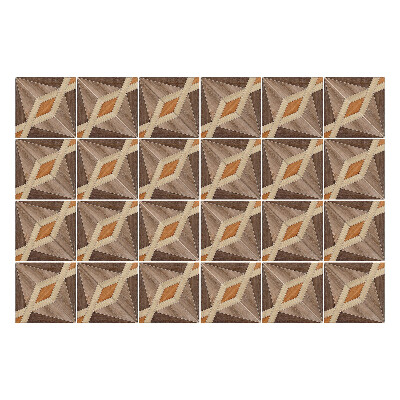 Naklejki na kafelki do kuchni Geometria drewnianych kształtów