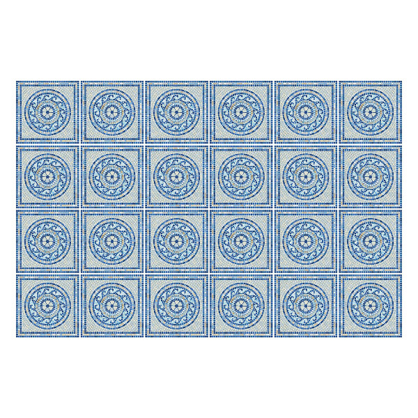 Naklejki na kafelki do kuchni Geometryczne kręgi w siatce