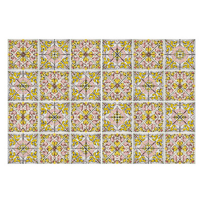 Naklejki na kafelki do kuchni Kwiatowe ornamenty w układzie