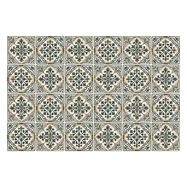 Okleina na płytki Kwiatowe ornamenty w siatce