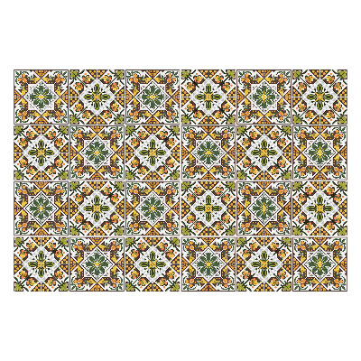 Naklejki samoprzylepne na kafelki Kwiatowe ornamenty w kwadratach