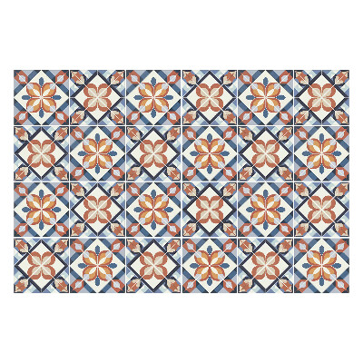 Naklejki samoprzylepne na kafelki Kwiatowe motywy w siatce