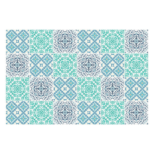 Naklejki samoprzylepne na kafelki Splecione ornamenty kwiatowe