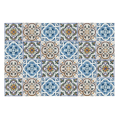 Naklejki samoprzylepne na kafelki Kwiatowe ornamenty w mozaice