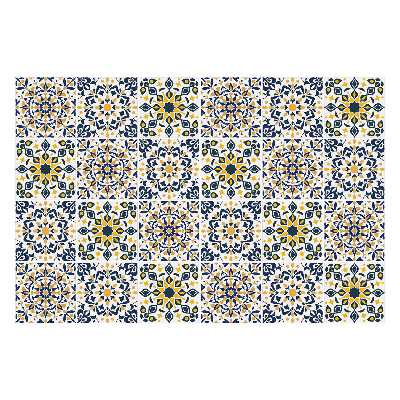 Naklejki samoprzylepne na kafelki Geometryczne kwiaty i liście