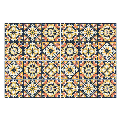 Naklejki samoprzylepne na kafelki Wzorzysta retro mozaika