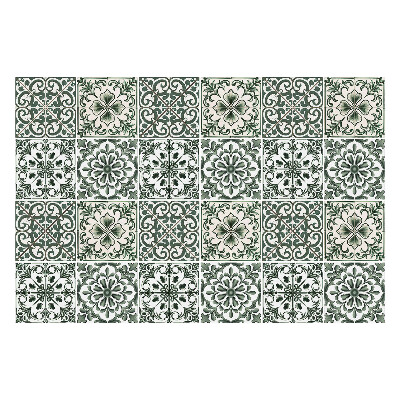 Naklejki na kafelki do kuchni Kwiatowe ornamenty w siatce