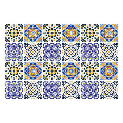 Naklejki na kafelki do kuchni Kwiatowe mozaiki w siatce