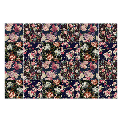 Naklejki samoprzylepne na kafelki Różnorodne kwiaty