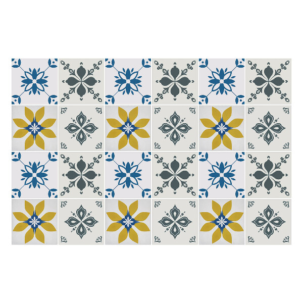 Naklejki samoprzylepne na kafelki Kwiatowe motywy