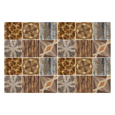 Naklejki samoprzylepne na kafelki Mozaika drewniana
