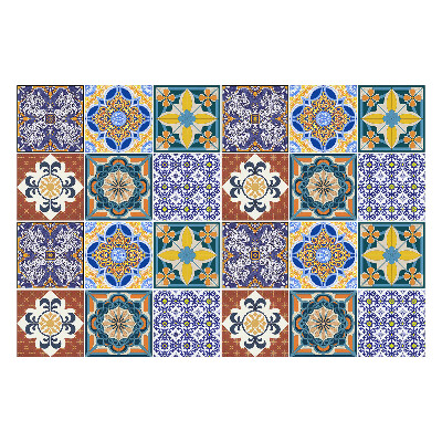 Naklejki samoprzylepne na kafelki Motywy ceramiczne w układzie