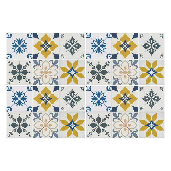 Naklejki samoprzylepne na kafelki Kwiatowe motywy w układzie